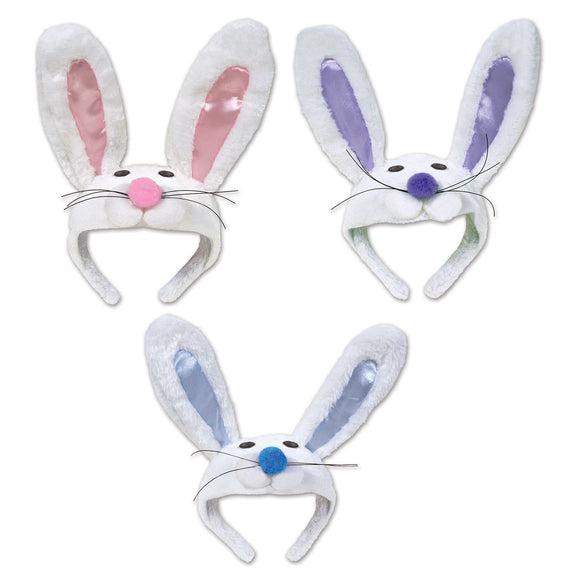 Beistle Plush Bunny Headband (Assorted Designs) (Sold Individually)  (1/Card) Party Supply Decoration : Easter
