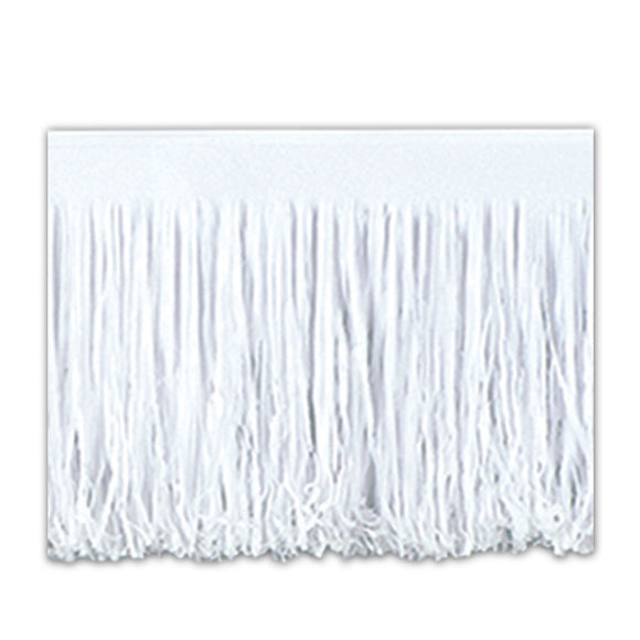 Beistle White Tissue Fringe Drape - Party Supply Decoration for General Occasion