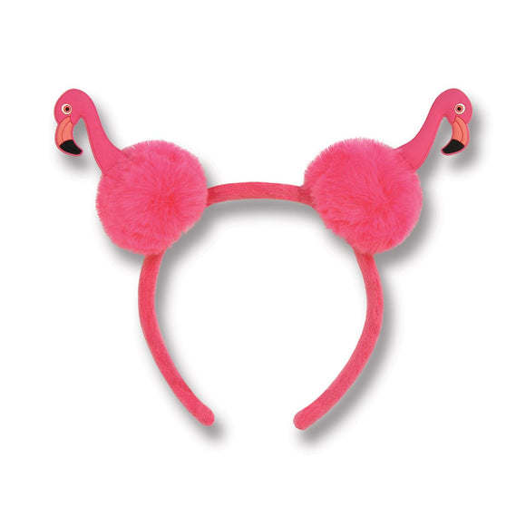 Beistle Flamingo Pom-Pom Headband  (1/Card) Party Supply Decoration : Luau