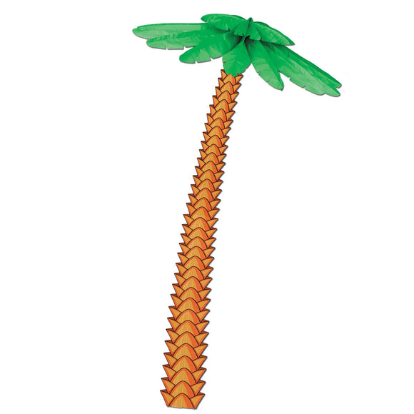 Beistle Jointed Palm Tree with Tissue Fronds - Party Supply Decoration for Luau