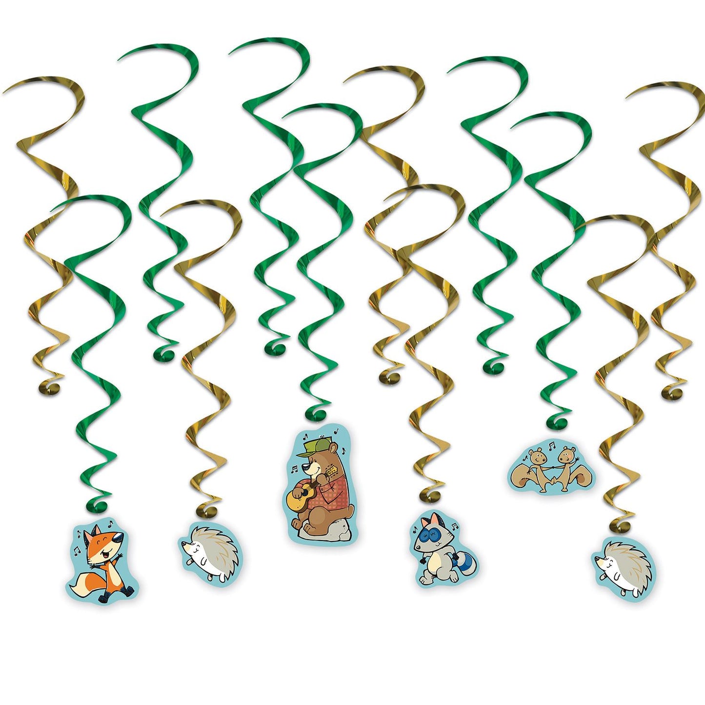 Beistle Woodland Friends Whirls - Party Supply Decoration for Woodland Friends