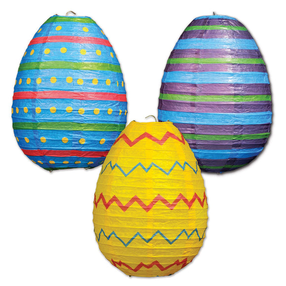 Beistle Easter Egg Paper Lanterns - Party Supply Decoration for Easter