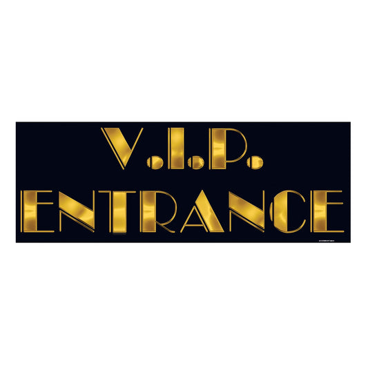 Beistle VIP Entrance Sign 8 in  x 22 in   Party Supply Decoration : Awards Night
