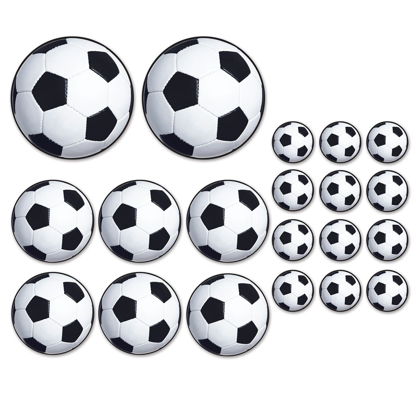 Beistle Soccer Ball Cutouts Asstd (20/Pkg) Party Supply Decoration : Soccer