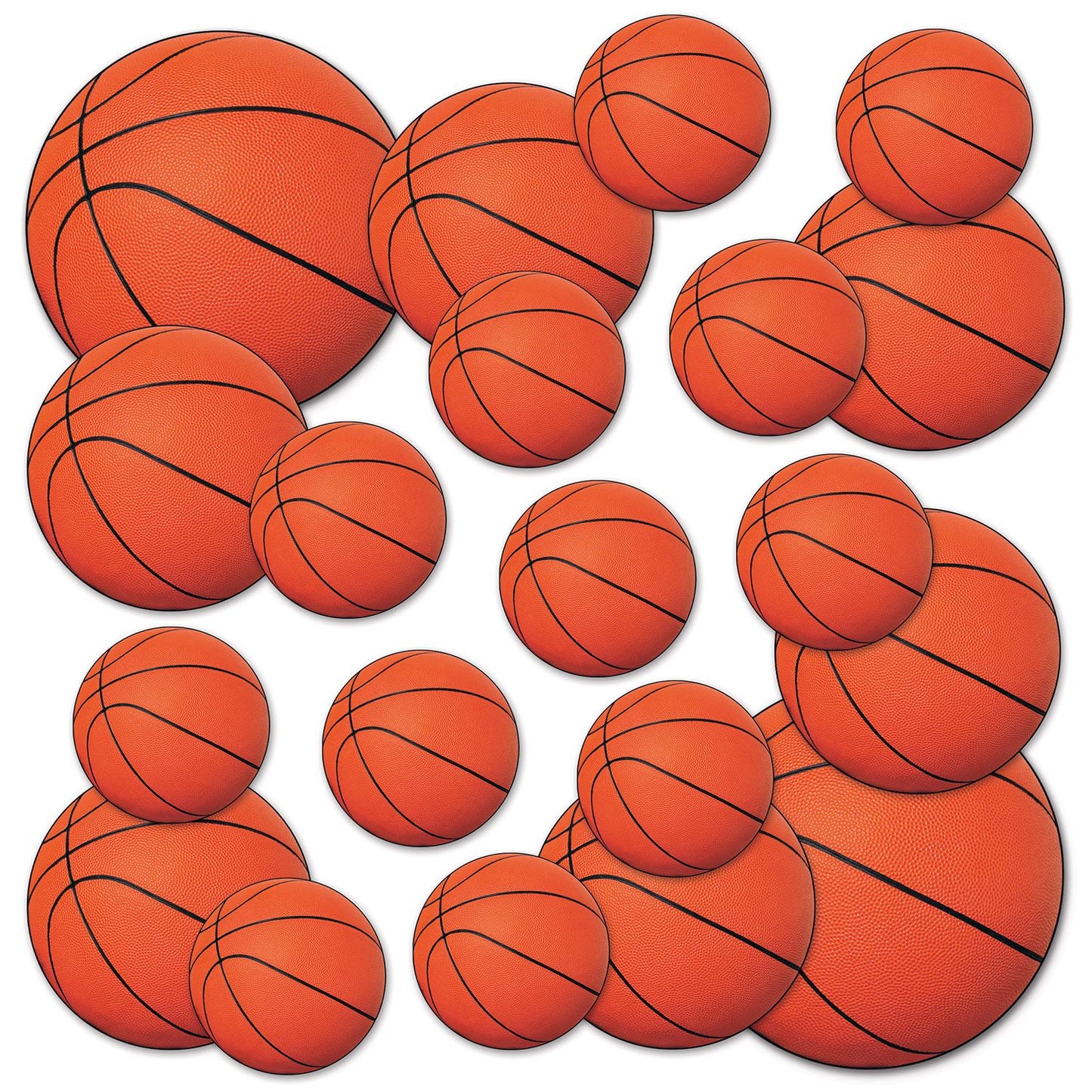 Beistle Basketball Cutouts Asstd (20/Pkg) Party Supply Decoration : Basketball