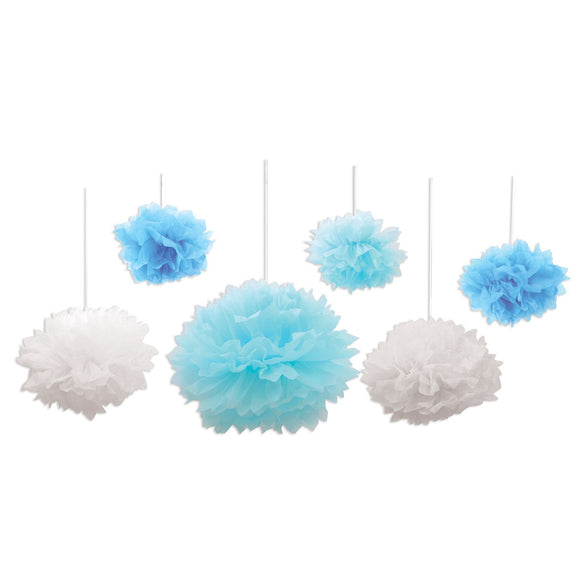 Beistle Tissue Fluff Balls - Party Supply Decoration for Baby Shower