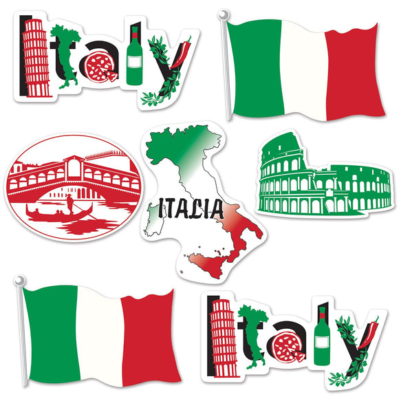 Beistle Italian Cutouts 12 in -16 in  (7/Pkg) Party Supply Decoration : Italian