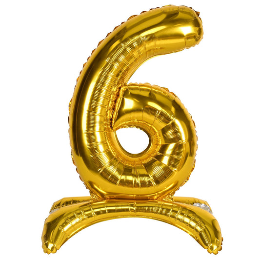 Beistle Self-Standing Balloon Number "6" - Party Supply Decoration for Birthday