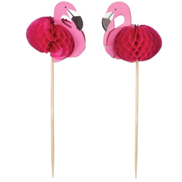 Beistle Flamingo Picks - Party Supply Decoration for Luau