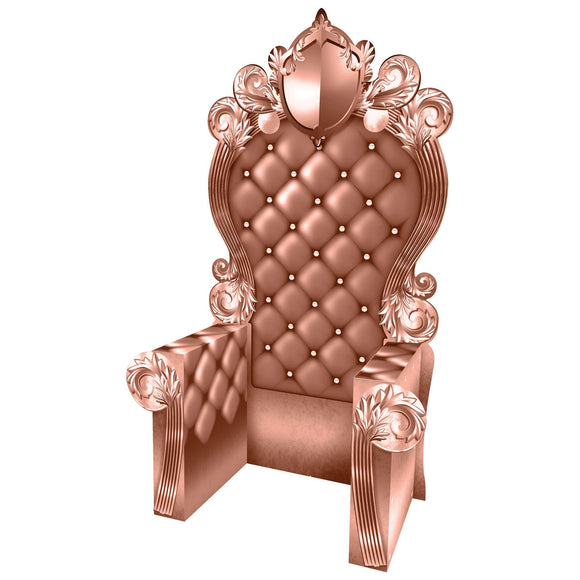 Beistle 3-D Prom Throne Prop - Rose Gold - Party Supply Decoration for Prom