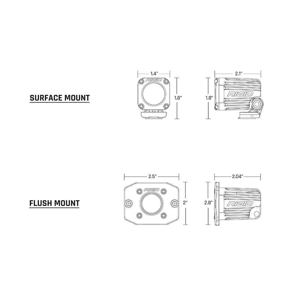 RIGID Industries Ignite Surface Mount Flood - Single - Black [20521]