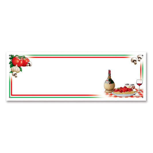 Beistle Italian Night Sign Banner 5' x 21 in  (1/Pkg) Party Supply Decoration : Italian