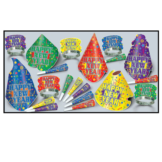 Beistle Jamboree New Year Assortment (for 50 people) - Party Supply Decoration for New Years