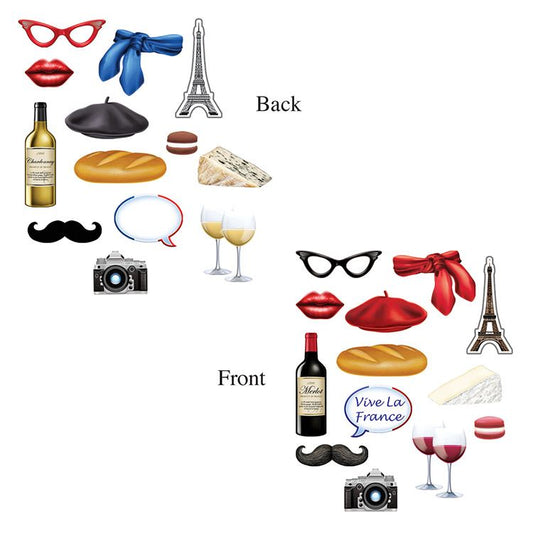 Beistle French Photo Fun Signs 30.5 in -12 in  (14/Pkg) Party Supply Decoration : French