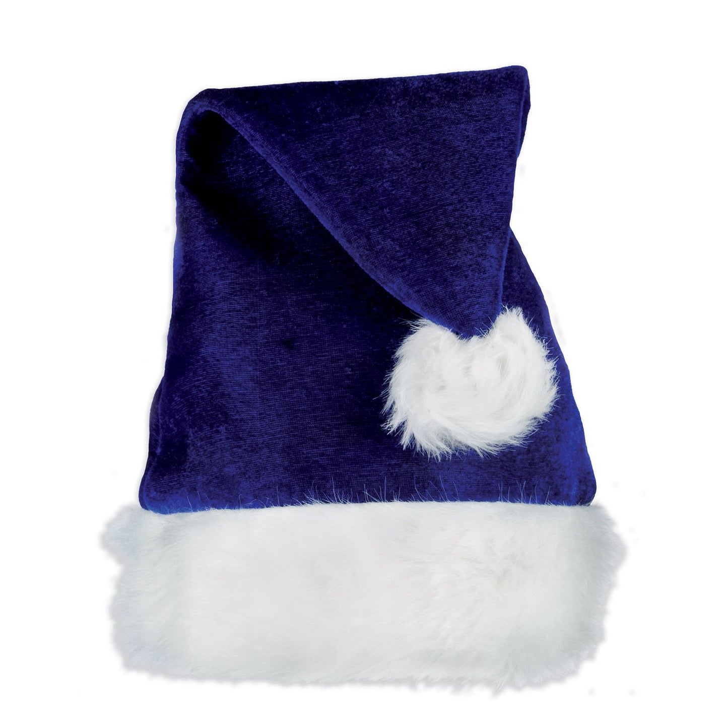 Beistle Blue Velvet Santa Hat with Plush Trim  (1/Card) Party Supply Decoration : Christmas/Winter