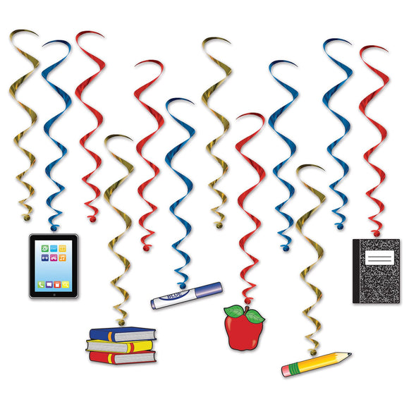 Beistle School Days Whirls - Party Supply Decoration for Educational