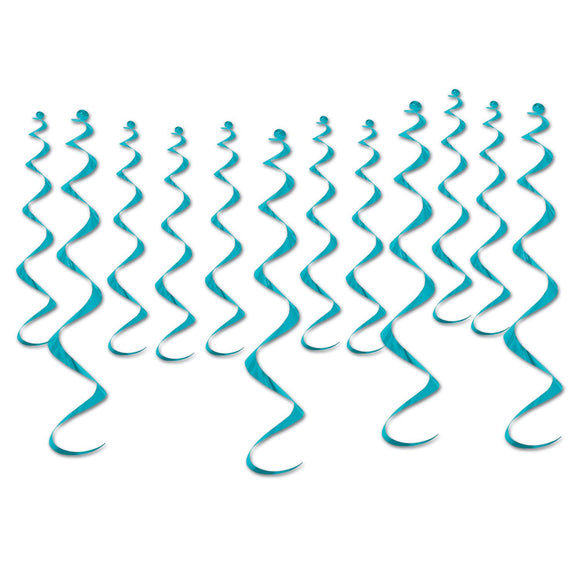 Beistle Metallic Whirls - Turquoise - Party Supply Decoration for General Occasion