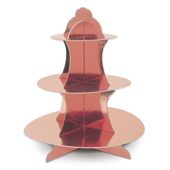 Beistle Metallic Cupcake Stand - Rose Gold - Party Supply Decoration for General Occasion