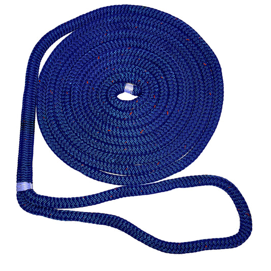 New England Ropes 1/2" Double Braid Dock Line - Blue w/Tracer - 25 [C5053-16-00025]