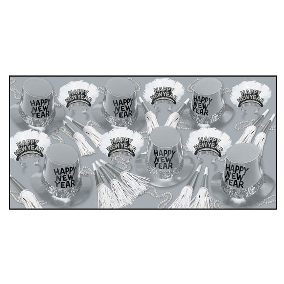 Beistle The Platinum New Year Assortment (for 25 people) - Party Supply Decoration for New Years