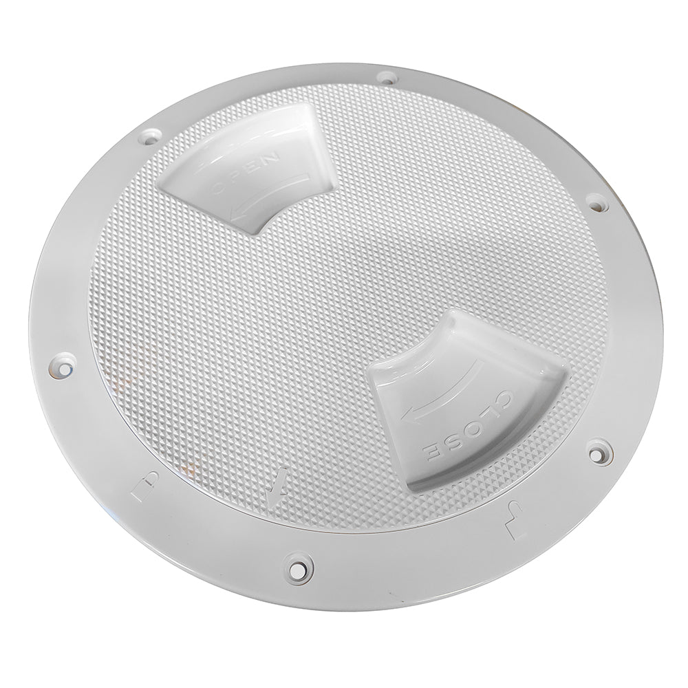 Sea-Dog Textured Quarter Turn Deck Plate - White - 5" [336152-1]