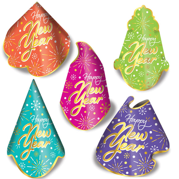 Beistle Neon Burst Hat Assortment - 50 per package   Party Supply Decoration : New Years