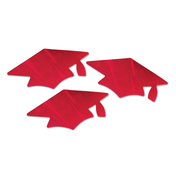 Beistle Red Grad Cap Cutouts (3/Pkg)  (3/Pkg) Party Supply Decoration : Graduation