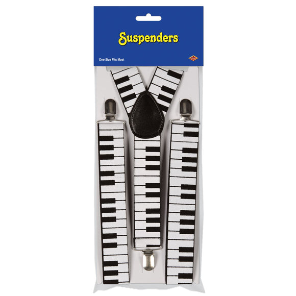 Beistle Piano Keyboard Suspenders - Party Supply Decoration for Music