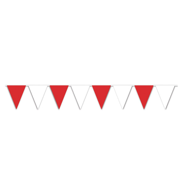 Beistle Red & White Pennant Banner 30ft 17 in  x 30' (1/Pkg) Party Supply Decoration : Circus