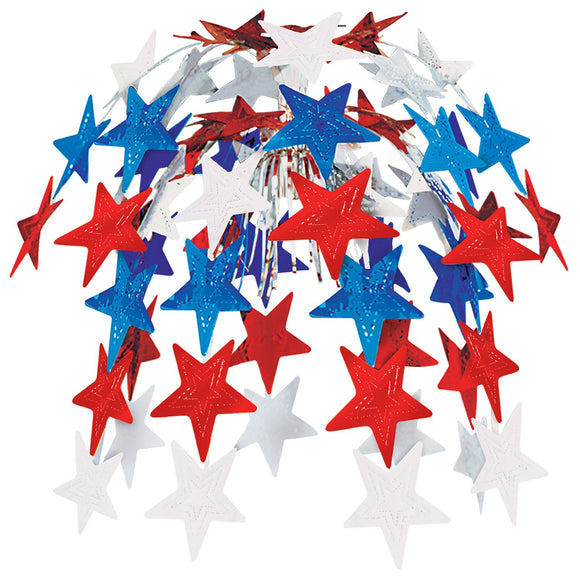 Beistle Red, White, and Blue Star Cascade - Party Supply Decoration for Patriotic