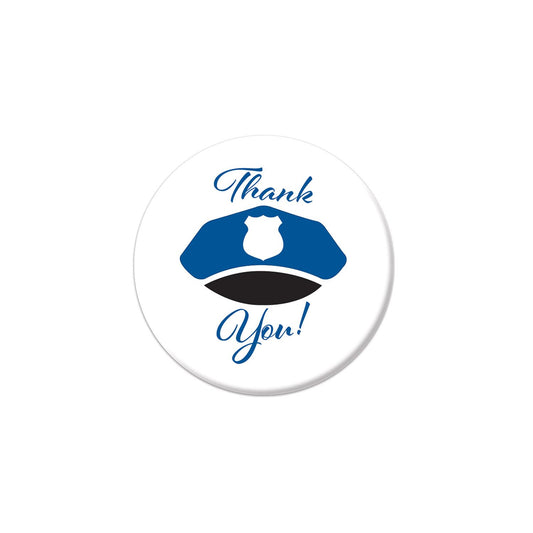 Beistle Thank You! Law Enforcement Button - Party Supply Decoration for Patriotic