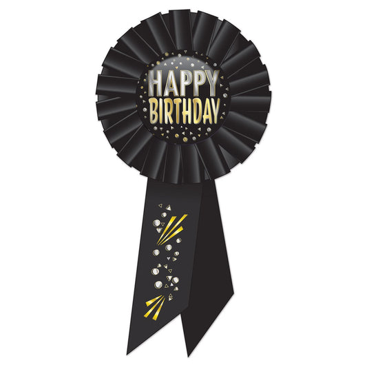 Beistle Happy Birthday Rosette - Party Supply Decoration for Birthday