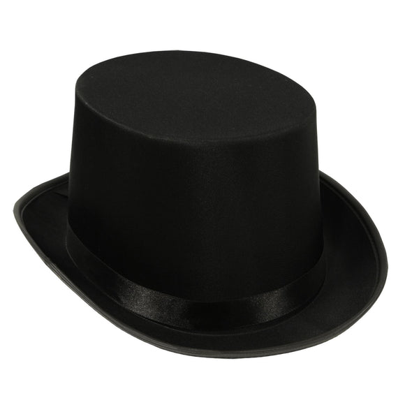 Beistle Black Satin Deluxe Top Hat   Party Supply Decoration : General Occasion