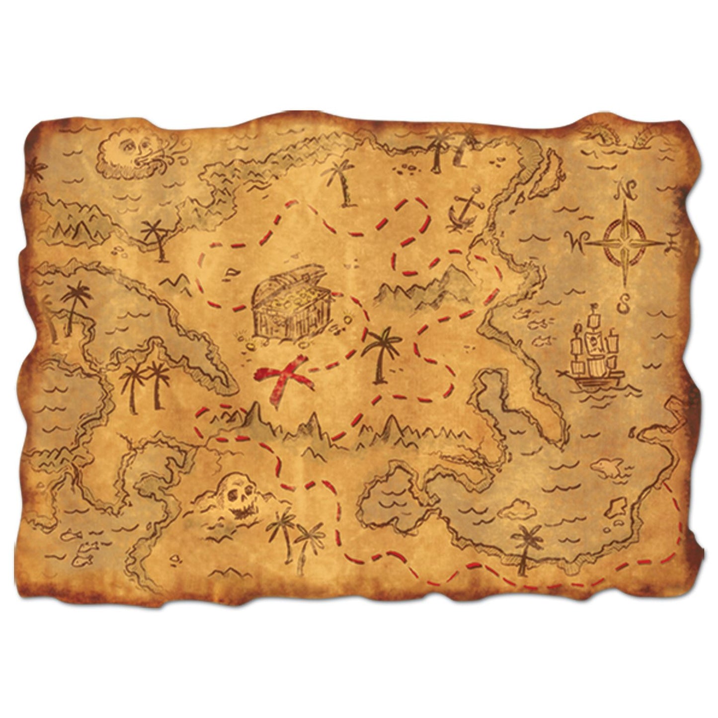 Beistle Pirates Treasure Map - Party Supply Decoration for Pirate