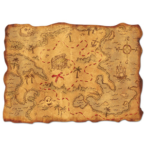 Beistle Pirates Treasure Map - Party Supply Decoration for Pirate