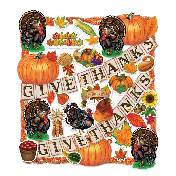 Beistle Thanksgiving Party Kit (Flame Retardant) - Party Supply Decoration for Thanksgiving / Fall
