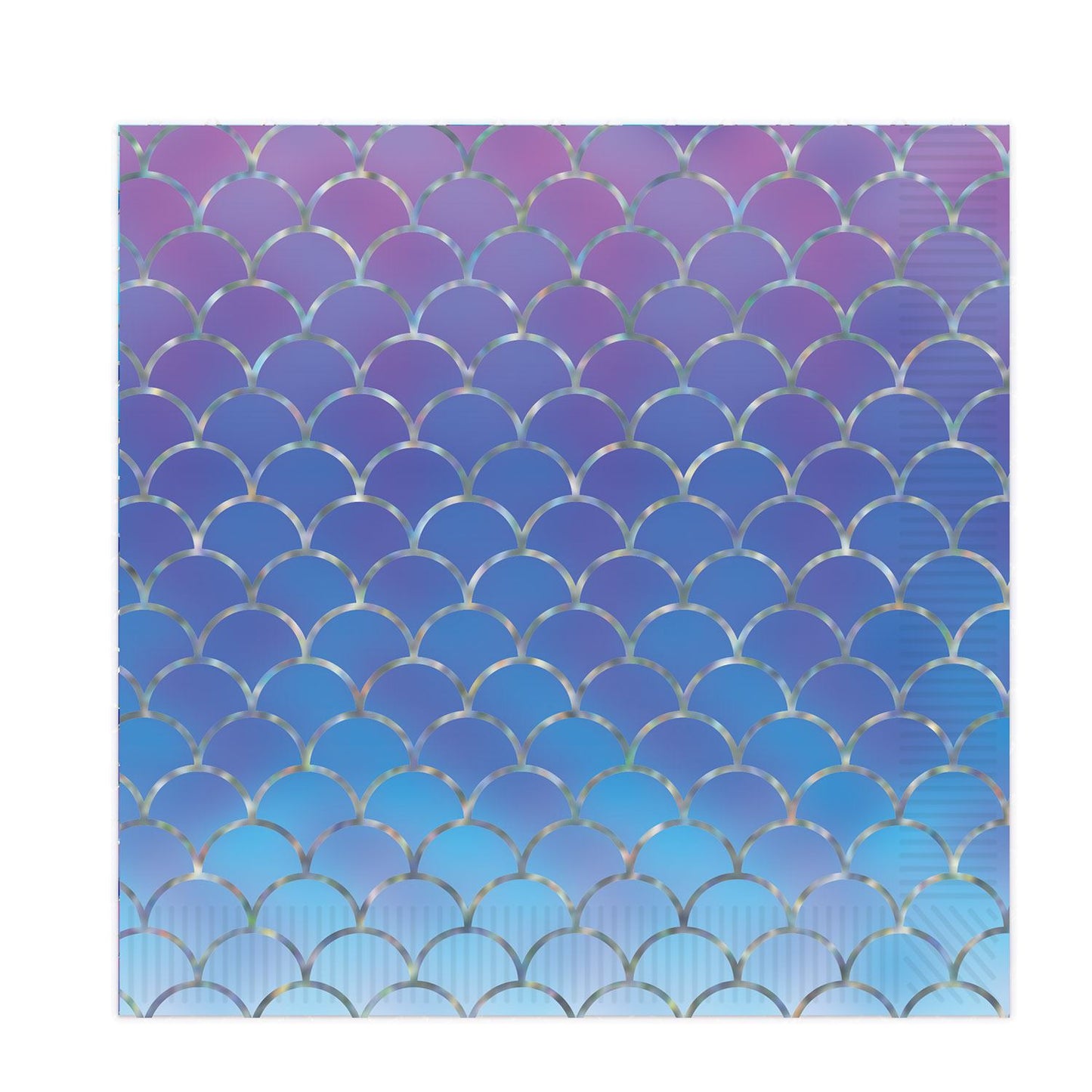 Beistle Mermaid Scales Luncheon Napkins - Party Supply Decoration for Mermaid