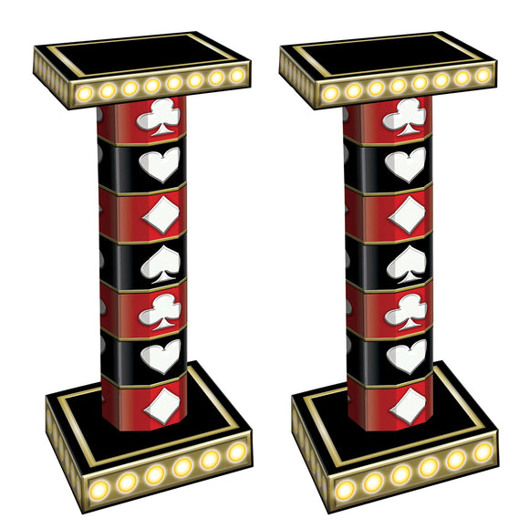 Beistle Casino 3-D Short Column Props - Party Supply Decoration for Prom