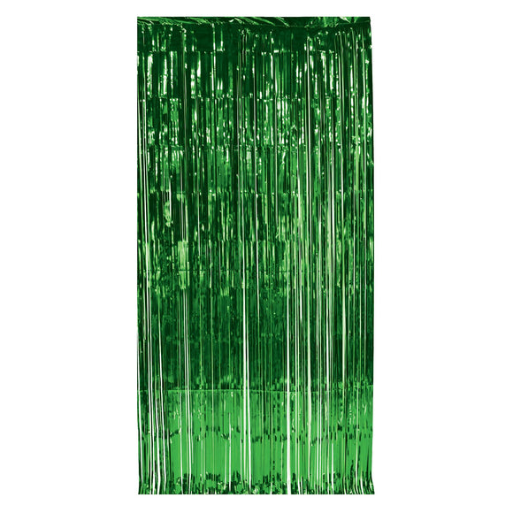 Beistle Green 1-Ply Gleam N Curtain - Party Supply Decoration for General Occasion