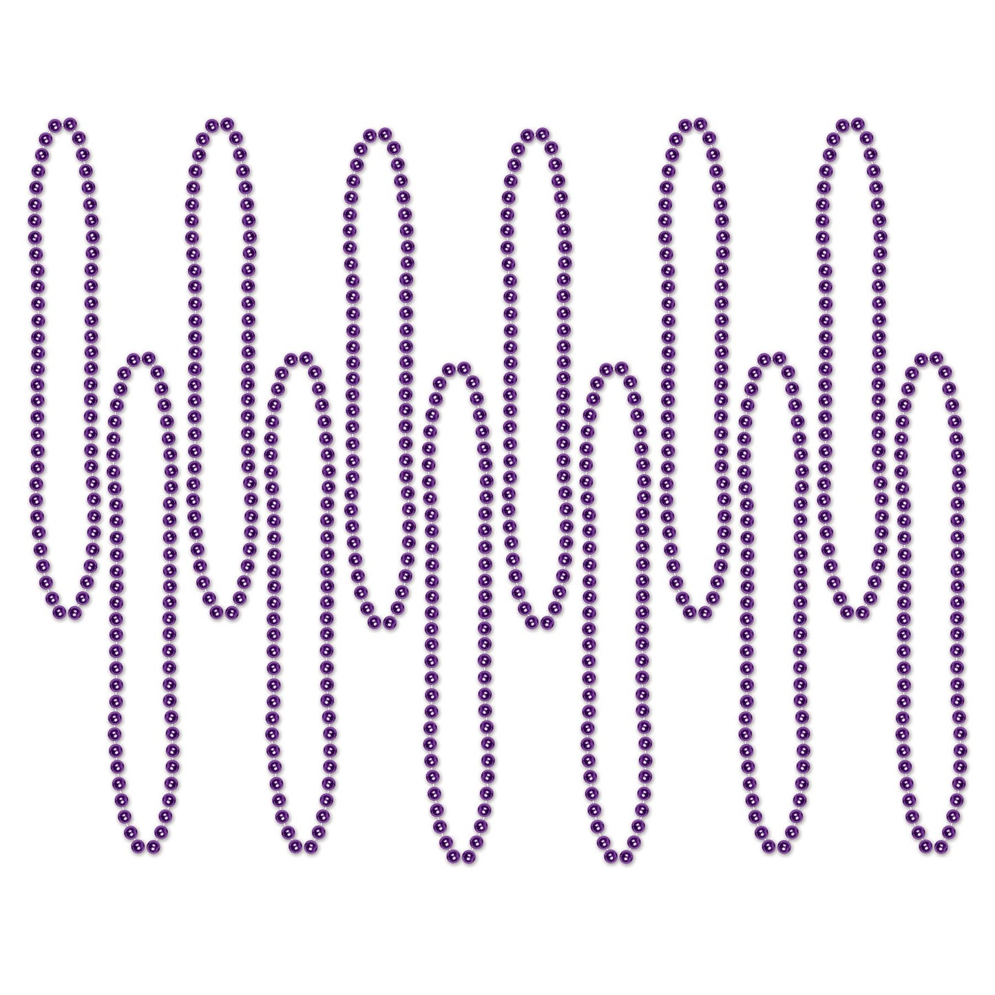 Beistle Purple Party Beads (12/pkg) - Party Supply Decoration for General Occasion