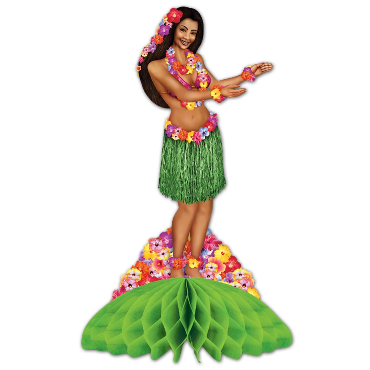 Beistle Hula Centerpiece 14 in  (1/Pkg) Party Supply Decoration : Luau