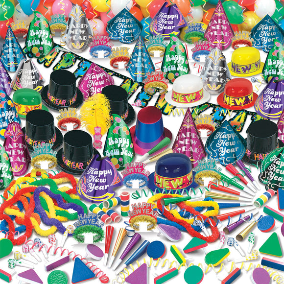 Beistle Super Bonanza New Year Assortment (for 100 people) - Party Supply Decoration for New Years