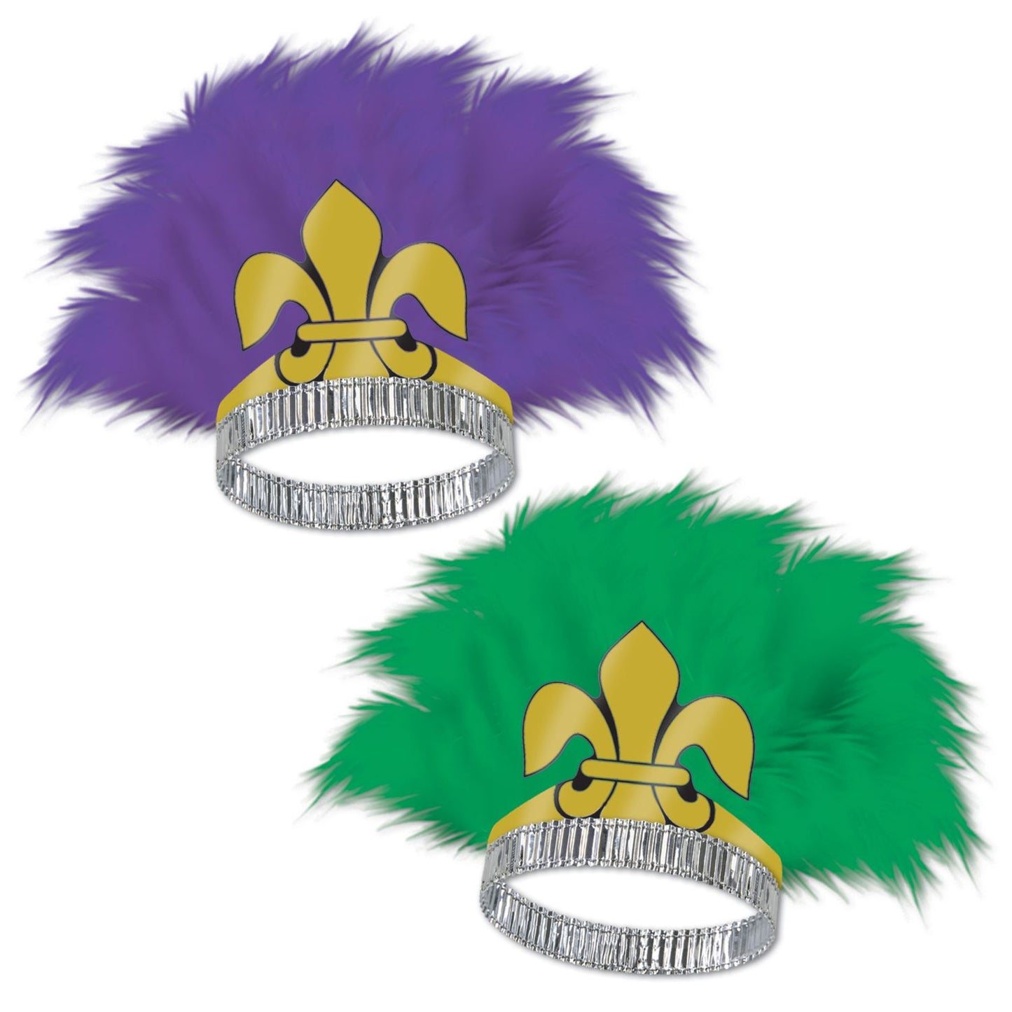 Beistle Fleur De Lis Tiaras - Party Supply Decoration for Mardi Gras