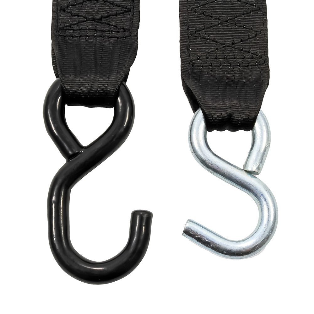 Camco Retractable Tie Down Straps - 2" Width 6 Dual Hooks [50031]