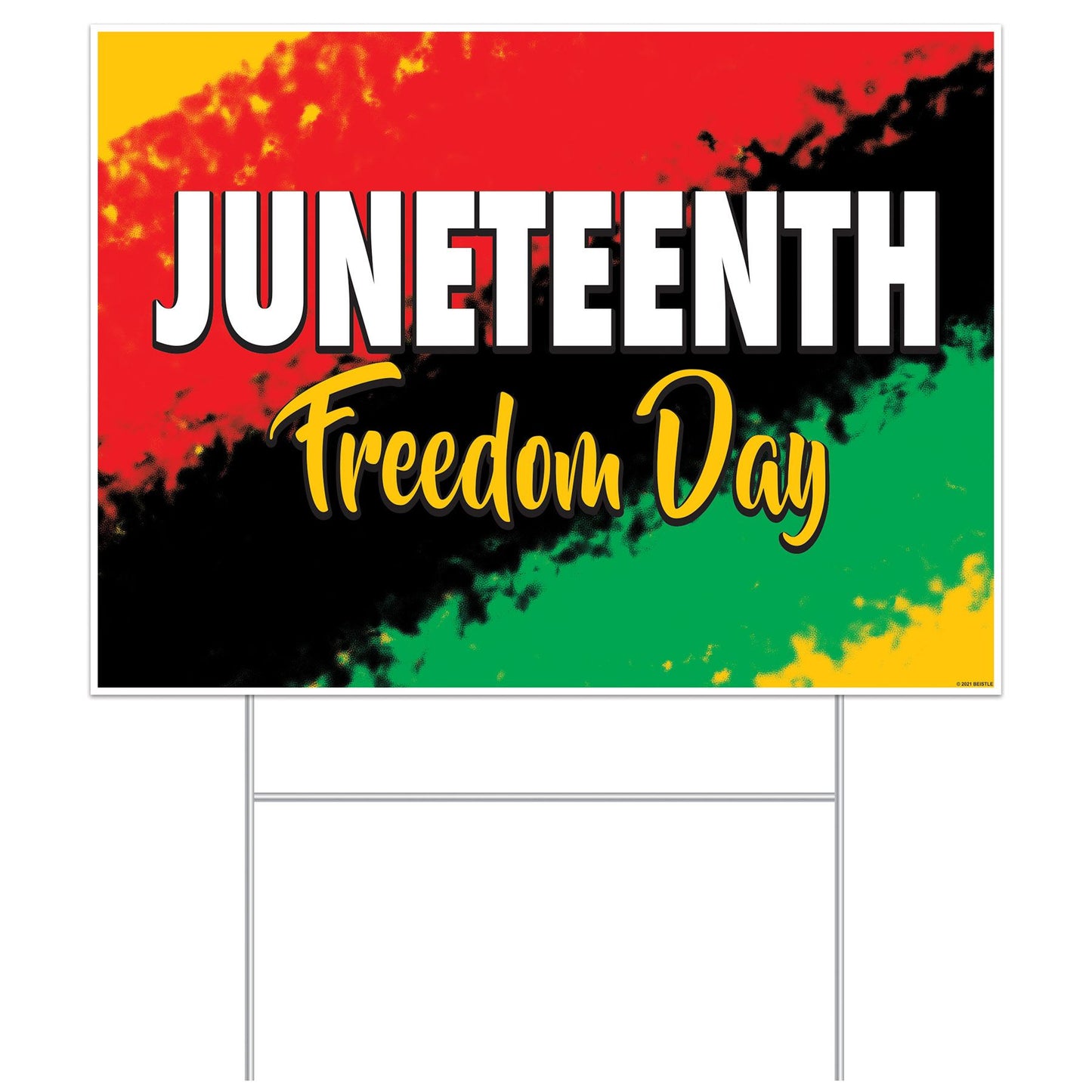 Plastic Juneteenth Yard Sign