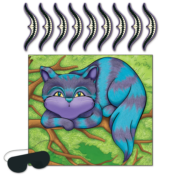 Beistle Pin The Smile On The Cheshire Cat Game - Party Supply Decoration for Alice In Wonderland