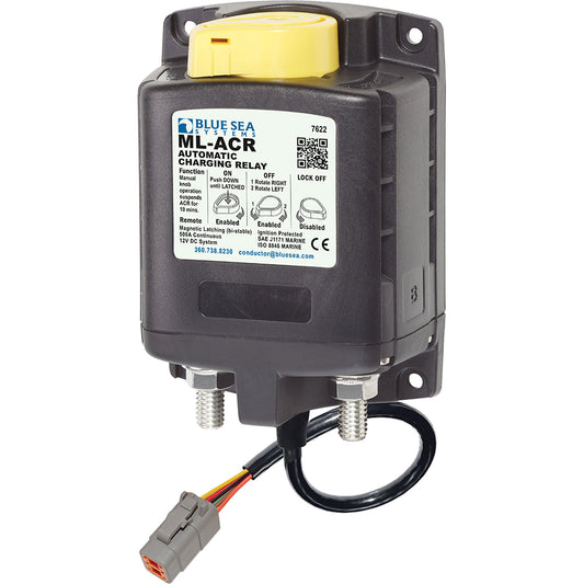 Blue Sea 7622100 ML ACR Charging Relay 12V 500A w/Manual Control  Deutsch Connector [7622100]