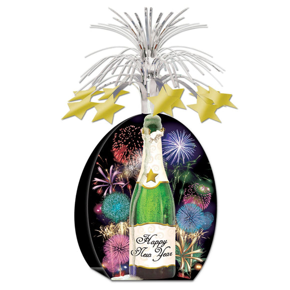 Beistle Happy New Year Champagne Centerpiece 15 in  (1/Pkg) Party Supply Decoration : New Years