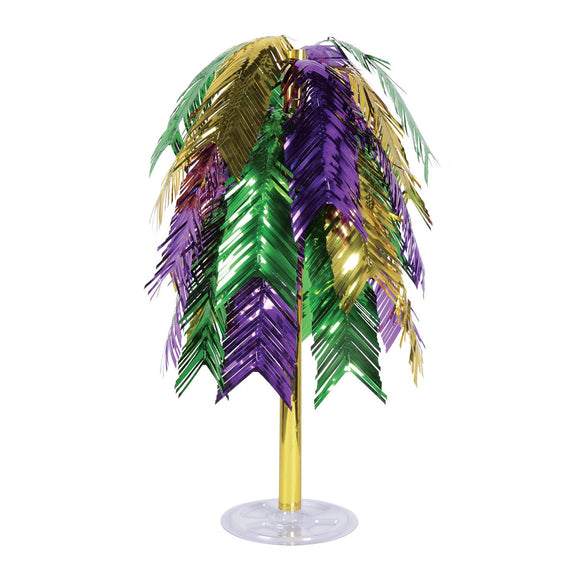 Beistle Metallic Cascade Centerpiece - Green, Gold & Purple 24 in  (1/Pkg) Party Supply Decoration : Mardi Gras