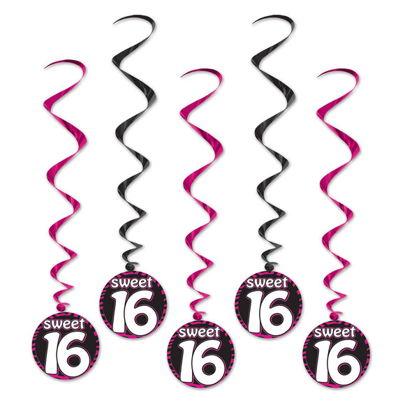 Beistle Sweet 16 Whirls - Party Supply Decoration for Sweet 16